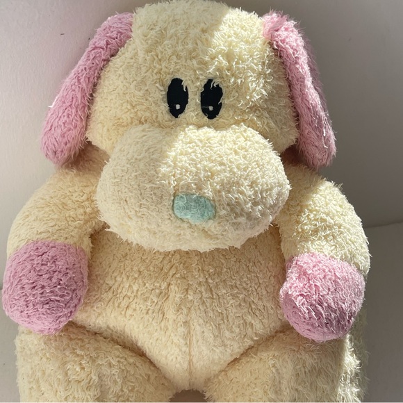 Ty Cream Yellow Dogbaby Plush Rattle 13" 1999 - Picture 5 of 10